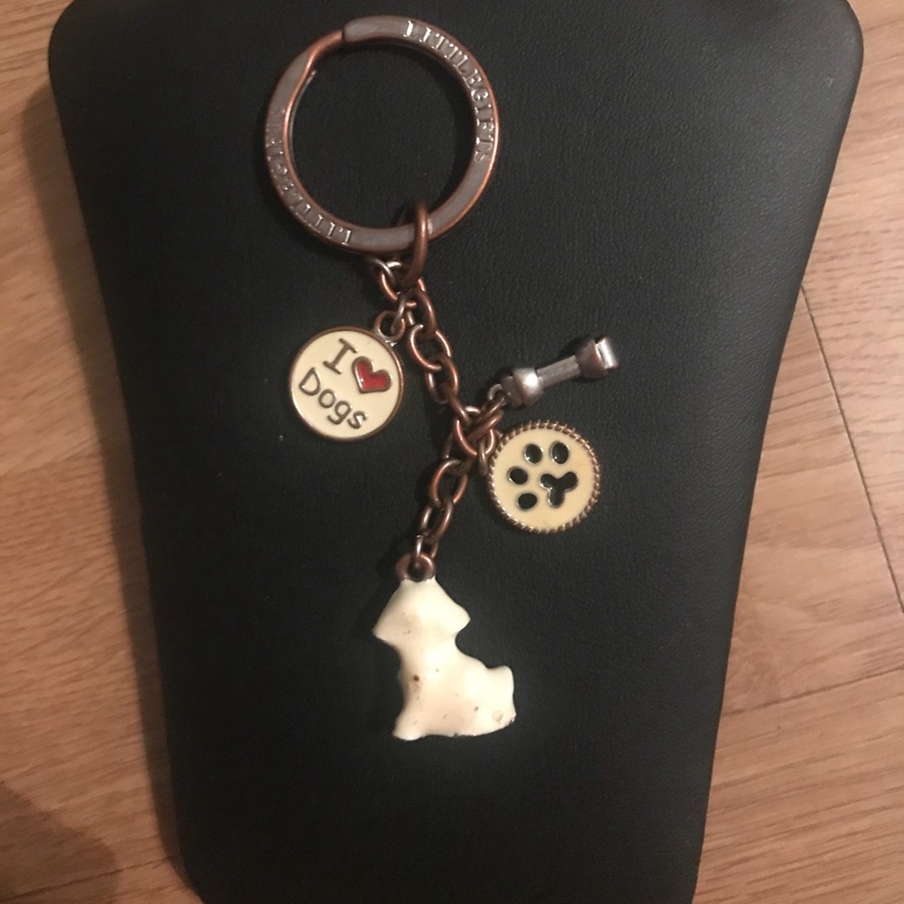 Bichon Frise 5 Charm Key Chain From Little Gifts - Picture 3 of 4